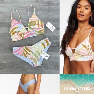 ☀️BILLABONG☀️ TROPIC JUNGLE V NECK JUNGLE FIJI BIKINI SET